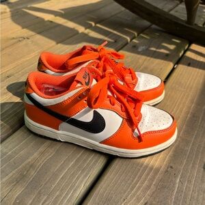 Rare Nike Kids Orange and White Sneakers